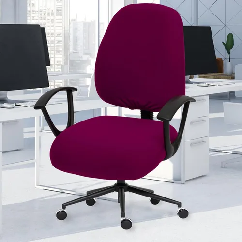 Miniatura 63 de Fundas elásticas para asiento de silla de oficina de escritorio - Funda universal de spandex para silla de computadora - Fundas removibles lavables