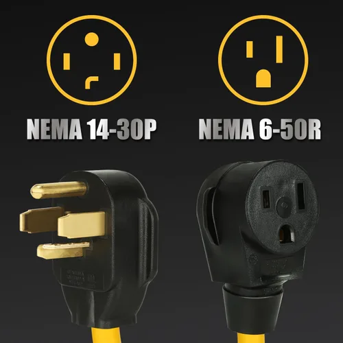 Miniatura 2 de PLIS Cable adaptador de soldador NEMA 14-30P a 6-50R, enchufe macho de secadora de 30 amperios de 4 clavijas a conector hembra de soldador de 50