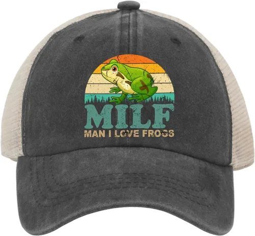 Miniatura 16 de Sombrero de ranas Hombre I Love Frogs Sombrero Hombres Gorra de béisbol Gorras ajustables
