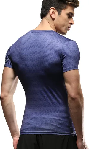 Miniatura 2 de Red Plume Camiseta deportiva de compresión para hombre, diseño de murciélagos