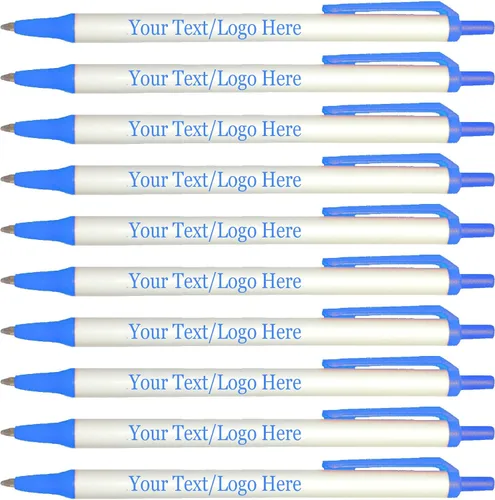 Miniatura 15 de SyPen Bolígrafos personalizados con tu logotipo o texto personalizado, paquete de 300 unidades a granel para negocios, fiestas y eventos, bolígrafos