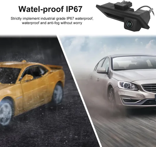 Miniatura 4 de 170 ° Cámara de respaldo con mango de coche HD impermeable cámara de visión trasera visión nocturna asistencia de estacionamiento inversa para Audi