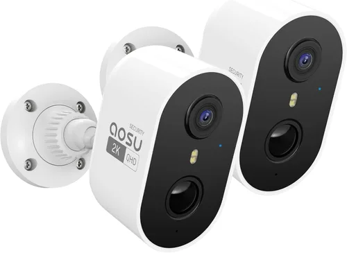 Miniatura 11 de aosu Cámaras de seguridad solar 2K inalámbricas para exteriores, cámara solar para exteriores para seguridad del hogar, cámara WiFi con visión