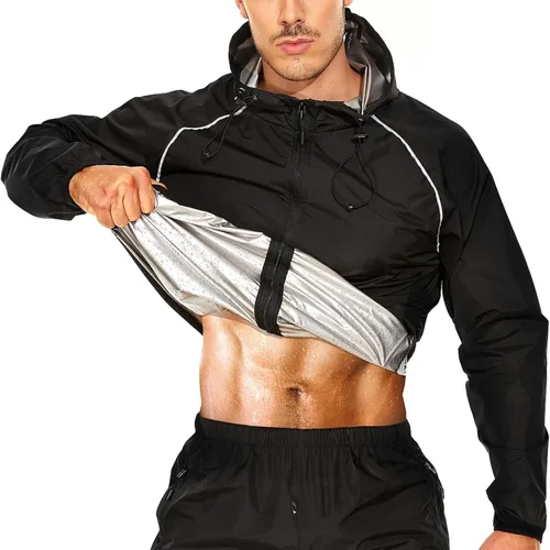 YYQ Traje de sauna para hombre, chaqueta de sauna, pantalones de gimnasio, boxeo, ejercicio, entrenamiento, sauna, sudar para hombre
