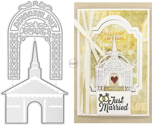 Miniatura 10 de DzIxY Casas Troqueles de corte de metal para kit de fabricación de tarjetas, troquelados de papel en relieve, plantillas de máquina de álbumes