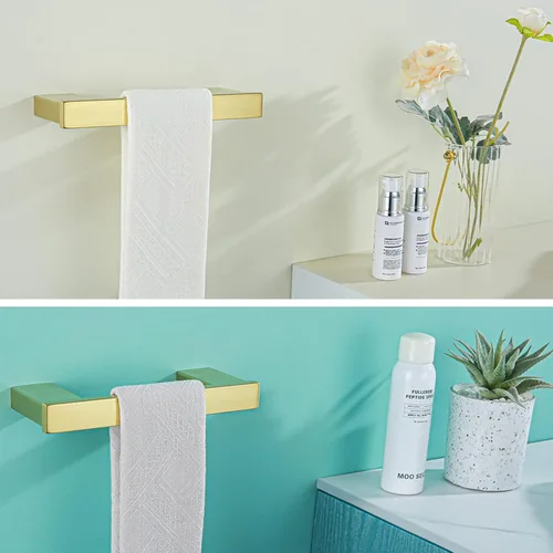 Miniatura 9 de RANDOM Toallero dorado cepillado de 9 pulgadas, toallero de latón para baño, toallero de mano, toallero de cocina, barra de toalla de baño, cocina