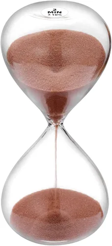 Miniatura 29 de Reloj de arena con temporizador de arena de 1 minuto con arena de color marrón, reloj de arena grande de 1 minuto, reloj de arena de 1 minuto