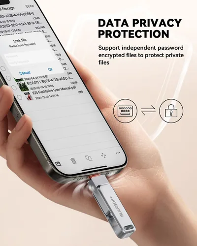 Miniatura 4 de Dispositivo de Fotos para iPhone de 256GB con Certificación MFi, Unidad Flash USB para Respaldo de Fotos/Videos, Memoria USB de Alta Velocidad
