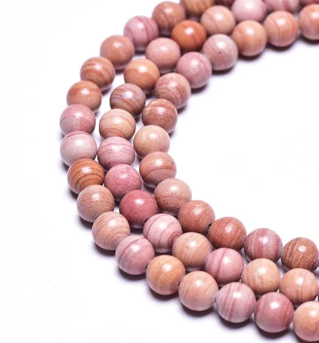 Miniatura 4 de Cuentas sueltas redondas de jaspe a rayas grises naturales de 0.394 pulgadas para la fabricación de joyas Nacklace (38-40 unidades)