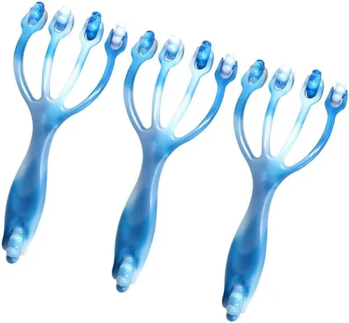 Miniatura 2 de Healifty Masajeador de rodillo de mano de cuatro garras de 7.48 pulgadas, herramienta de masaje muscular compacta para pies, manos, cuello, cuerpo