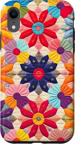 Miniatura 25 de Quilting Flower Blooms Quilt Pattern Case for iPhone 17