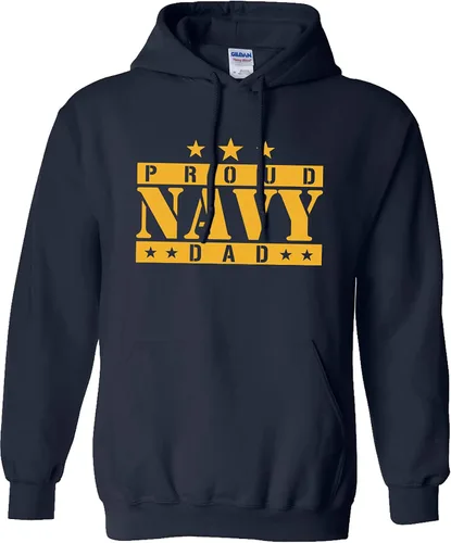 zerogravitee Sudadera con capucha Proud Navy Dad en azul marino