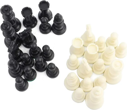 Miniatura 2 de Zer one Juego de ajedrez piezas de ajedrez de plástico juego internacional de ajedrez blanco y negro