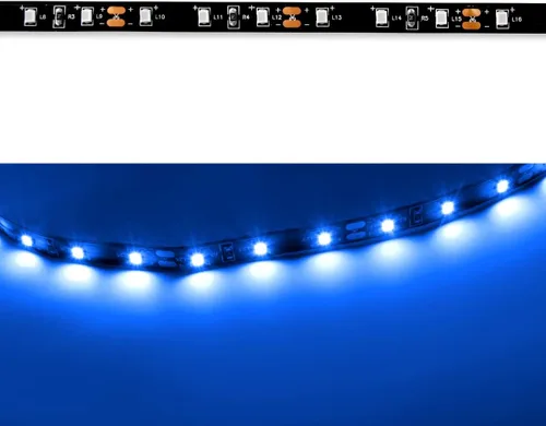 Dream lighting Tira de luz LED flexible azul de 17 pulgadas, rollo de decoración de interiores de caravana, 3528 SMD 60 LEDs/M, no impermeable,