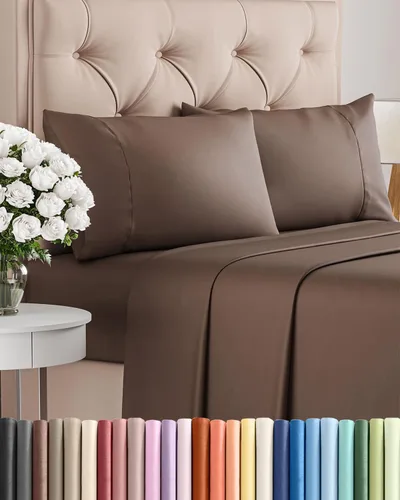 Miniatura 100 de Juego de sábanas Queen de 6 piezas, sábanas tamaño Queen, ropa de cama suave de lujo de hotel, refrescante, cómoda y transpirable, 1 encimera, 1 26