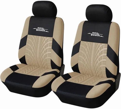 Miniatura 16 de AUTOYOUTH - Juego completo de fundas para asientos de auto, fundas para asientos delanteros y asiento trasero dividido para mujer, juego de Azul