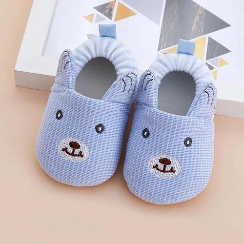 Miniatura 2 de Sekantrol Zapatos para recién nacidos, para niños y niñas, zapatos deportivos unisex con suela antideslizante suave, pantuflas ajustables de dibujos