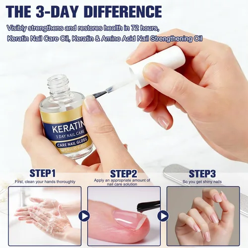 Miniatura 5 de 2 unidades de aceite de queratina para el cuidado de uñas, tratamiento hidratante para uñas fuertes y brillantes, aceite de cutícula de aloe vera