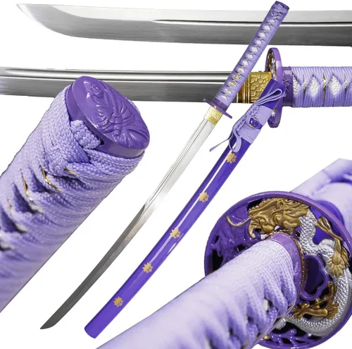 Miniatura 2 de Kamaiwo -1045/1060 forjadas, espadas samurai japonesas, son un regalo único para hombres - El acero de alto carbono de espiga completa hace un