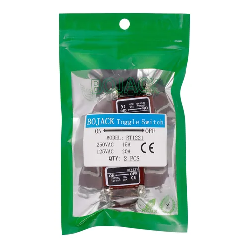 Miniatura 5 de BOJACK RT1122FS Interruptor de palanca 125 V 20 A Interruptores de reinicio automático momentáneo 250 V 15 A SPST ON -Off- 3 terminales interruptor