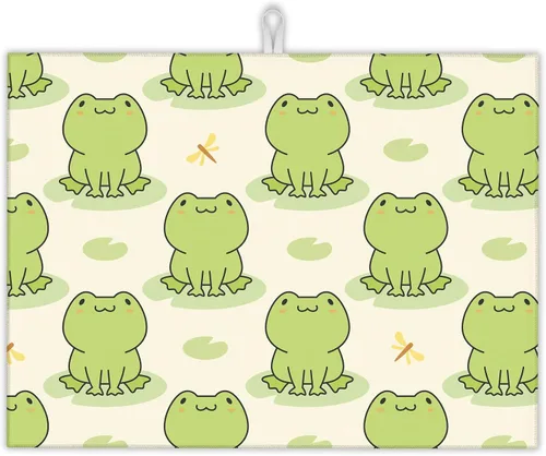 Miniatura 11 de Tapete de secado de platos para encimera de cocina, almohadilla de secado de platos de palmeras tropicales, protector de microfibra reversible