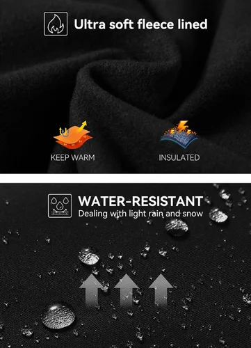 Miniatura 4 de BALEAF - Leggings térmicos de cintura alta para mujer con interior de forro polar, resistentes al agua, con bolsillos, pantalones para senderismo