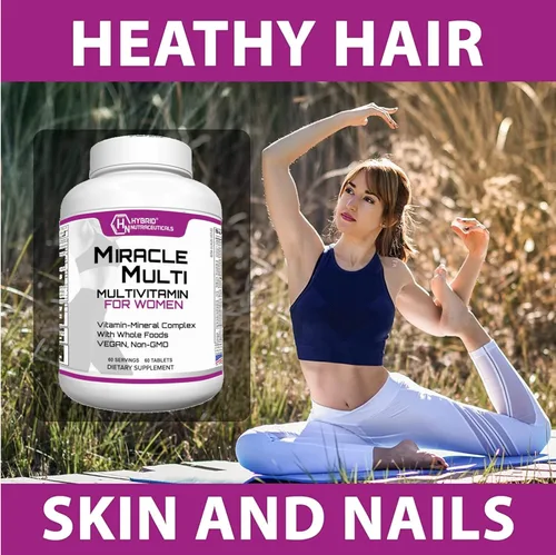 Miniatura 5 de MiracleMulti One a Day Multivitamínico para mujer con probióticos, biotina, ácido fólico, enzimas + mezcla de frutas y verduras, apoyo inmunológico