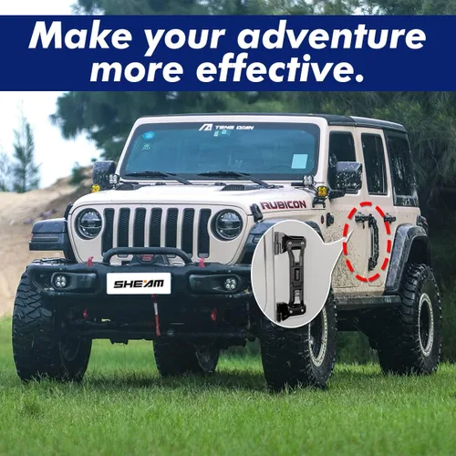 Miniatura 5 de Pedal plegable de bisagra de puerta compatible con Jeep Wrangler JK JL JLU Gladiator JT 2007-2023, excepto Gladiator 2021: aleación de aluminio