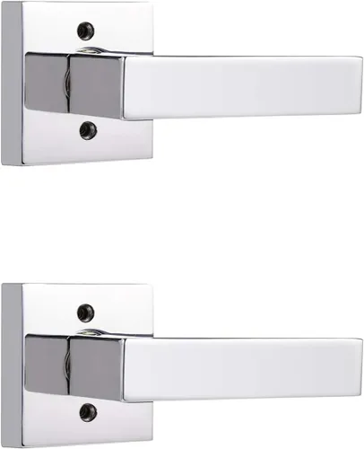 Miniatura 12 de Probrico Paquete de 4 manijas de puerta simuladas en negro mate, manijas interiores que no giran, manijas reversibles resistentes para interiores