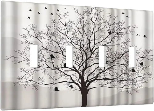 Miniatura 105 de Placa de pared de 1 cuadrilla, diseño de playa, océano, amanecer, mar, atardecer, cubierta de interruptor de luz en blanco, decorativo, sin