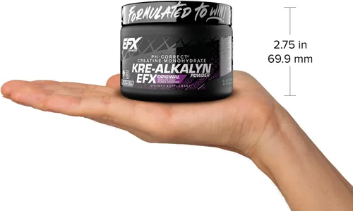 Miniatura 9 de EFX Sports Kre-Alkalyn EFX Powder Suplemento en polvo de monohidrato de creatina pH correcto Fuerza, crecimiento muscular y rendimiento 55