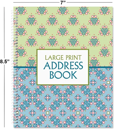 Miniatura 4 de Current Fresh Patterns - Libro de direcciones de letra grande, 56 páginas, encuadernado en espiral grande de 7" x 8.5", organizador de cubierta