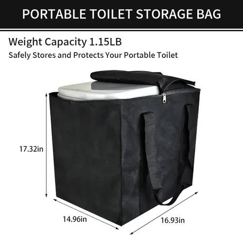 Miniatura 2 de Mupera Bolsas de inodoro portátiles para campamento: bolsa de almacenamiento de inodoro duradera para RV, camping y viajes, 5.3 galones, forro