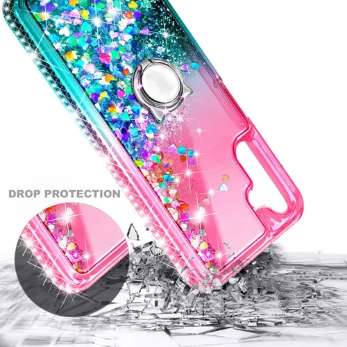 Miniatura 3 de NZND Funda compatible con Samsung Galaxy A14 5G con protector de pantalla de vidrio templado (cobertura máxima), soporte de anillo/correa de muñeca
