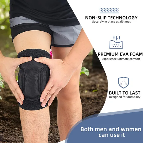 Miniatura 3 de Rodilleras anticolisión, soporte de rodilla ajustable, protección de fijación rotuliana con forro grueso de espuma EVA para deportes al aire libre