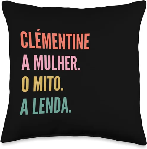 Designs De Nomes Engraçados Para Mulher Divertida almohada portuguesa con diseño de primer nombre, 16 x 16 pulgadas, multicolor