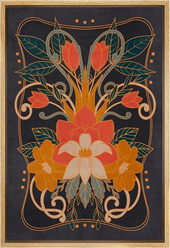 Miniatura 164 de SIGNFORD Lienzo impreso para pared, acuarela, floral, retro, abstracto, naturaleza, desierto, ilustraciones florales botánicas, arte moderno