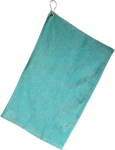Miniatura 3 de Toalla de algodón para bolsa de golf con clip (Aqua)