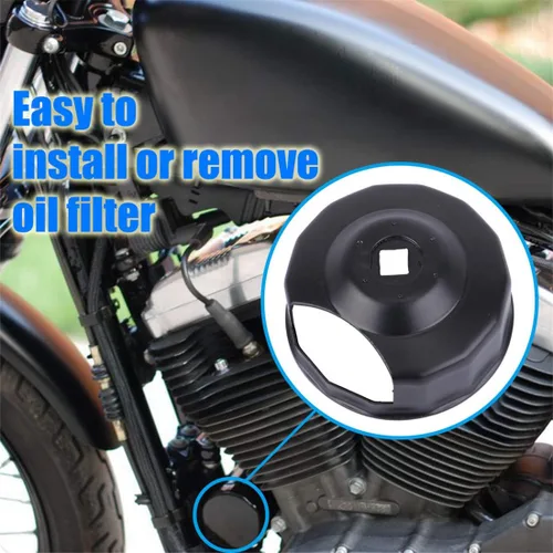 Miniatura 2 de Kiwi Master Llave para Filtro de Aceite para Filtros Harley Spin-on 1984-2021 (Excepto XG '15-posterior) Filtros de Aceite Twin Cam con 76mm x 14