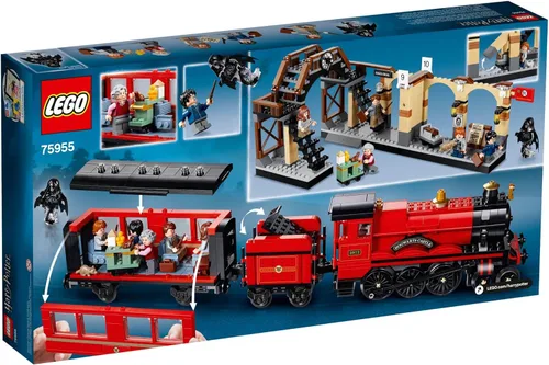 Miniatura 5 de LEGO Harry Potter Hogwarts Express 75955 - Juego de construcción de tren de juguete que incluye tren modelo y minifiguras de Harry Potter, Hermione