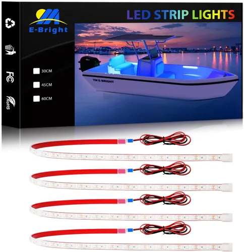 Tira de Luz LED Azul Marino para Barco, Iluminación de Cortesía para Pesca Nocturna en Cubierta y Cabina para Pontón Jon Boat, Kayak, Motor, Bass 4