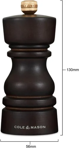 Miniatura 3 de Cole & Mason London - Molinillo de especias recargable, accesorio de cocina y hogar, molinillo de sal de mesa, molino de sal con mecanismo de Madera