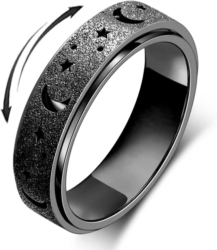 Anillo giratorio para aliviar la ansiedad - Anillo de acero inoxidable para mujer y hombre