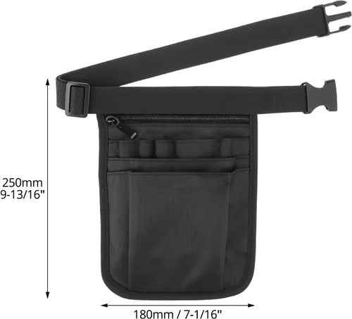 Miniatura 6 de QWORK Cinturón Organizador Médico, Bolsa de Almacenamiento para Enfermeras, Bolsa de Cintura Bolsillo para Tijeras Médicas Kit de Herramientas