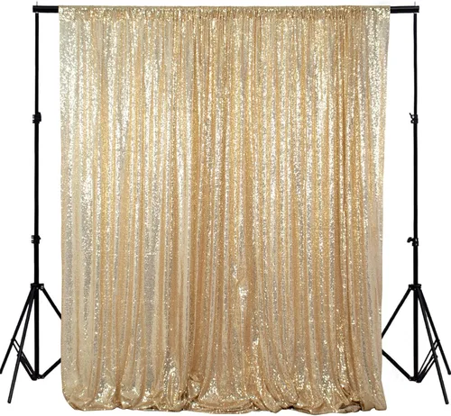 Miniatura 7 de ShinyBeauty PHOTOBOOTH - Fondo de tela de lentejuelas, telón de fondo de boda, telón de fondo óxido, cortinas de lentejuelas, cortinas de Negro