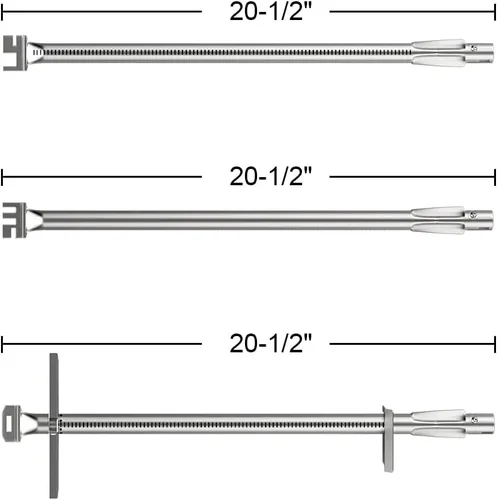 Miniatura 2 de SafBbcue 67557 Tubos de quemador de parrilla para parrillas de gas Weber Summit 460 470, repuesto para tubos de quemador Weber Summit, paquete de 6