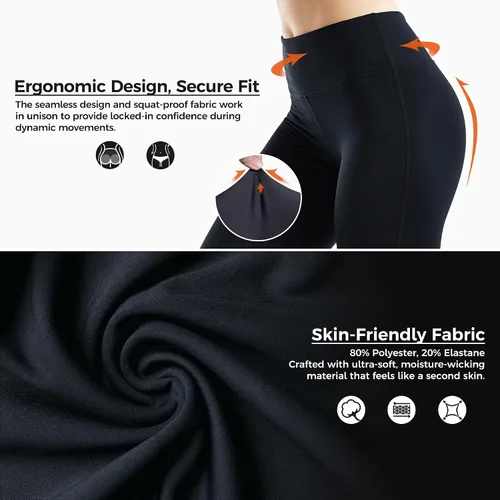 Miniatura 3 de COOLOMG Leggings de yoga para mujer, mallas para correr, leggings de tiro bajo, para entrenamiento, gimnasio, con bolsillos ocultos