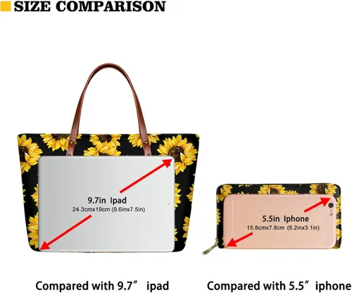 Miniatura 3 de Coloranimal Bolso de mano con asa superior para mujer, bolso cruzado grande, bolso largo para regalo