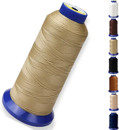 Miniatura 19 de Hilo de nailon adherido para costura, hilo de nailon resistente para cuero, jeans, tapicería y tejer; #69 T70 tamaño 210D/3 1400 yardas