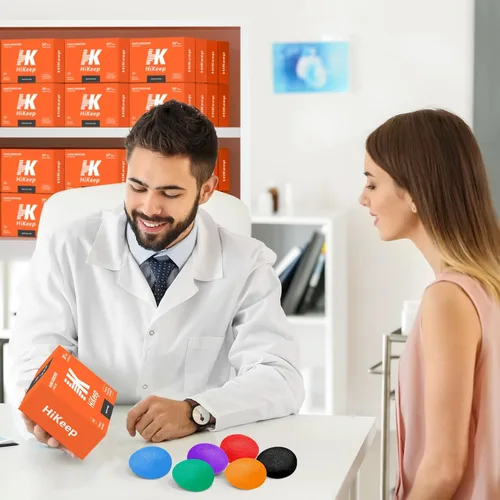 Miniatura 5 de HiKeep Bolas de estrés para adultos (paquete de 6), pelota antiestrés, dispositivos de fortalecimiento de manos, ejercitadores de mano para fuerza